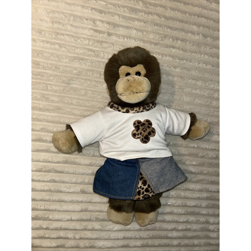 Vintage Build A Bear Workshop 1997 17" Brown Monkey Stuffed Chimp Plush Animal‎